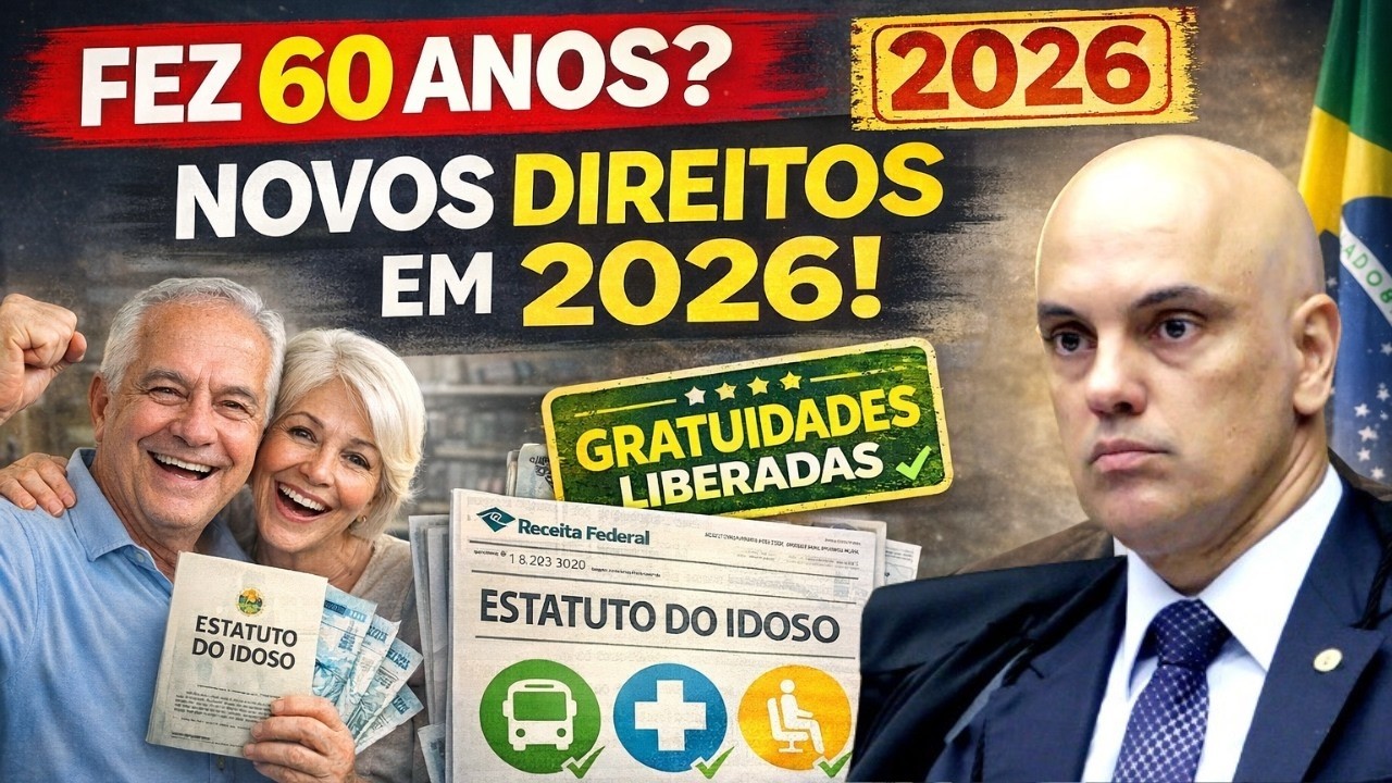 PESSOAS que completam 60 anos em 2026 TERÃO ACESSO a novas gratuidades e direitos- ESTATUTO DO IDOSO