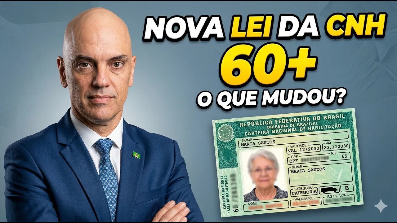 LEI DA CNH MUDOU PARA MOTORISTAS QUE JÁ TEM 60 ANOS NOVAS REGRAS da Carteira de Motorista anunciada